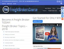 Tablet Screenshot of freightbrokerscourse.com